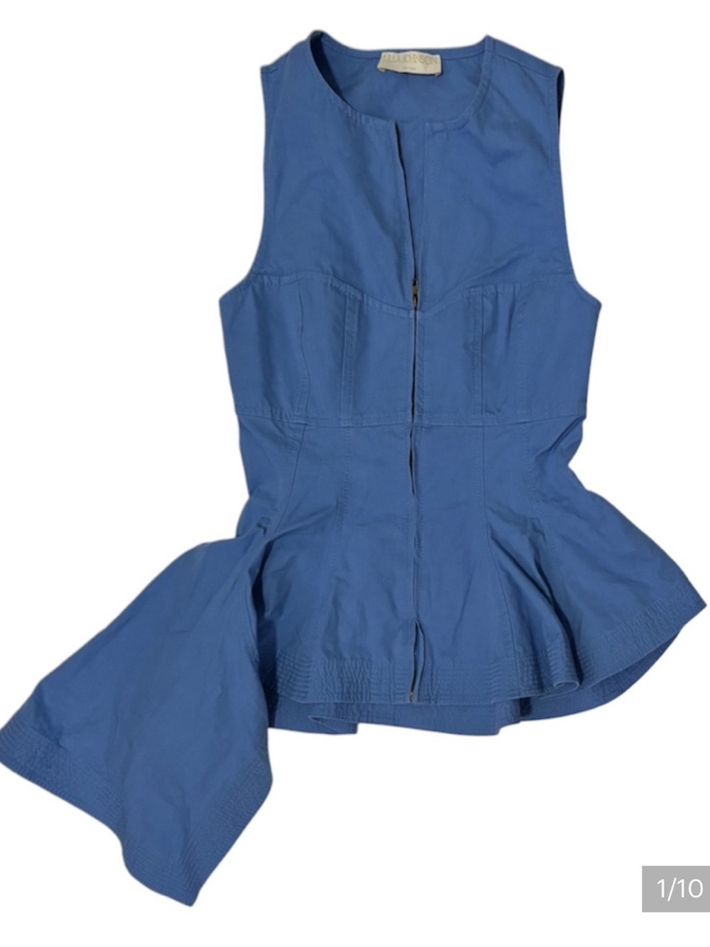Ulla Johnson Blue Sleeveless Peplum Top